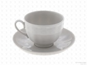 Столовая посуда из фарфора Дулевский фарфоровый завод чайная пара 01482 фасон Гранатовый (275 мл)