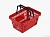 Покупательская пластиковая корзина Europos Group ROCK пластиковая усиленная с 2 пластиковыми ручками, красная