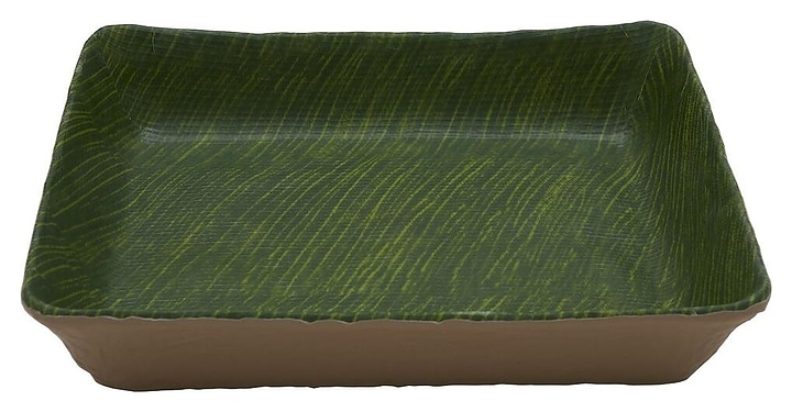 089e3f0684b44c68c8197758fcc23503 Салатник P.L. Proff Cuisine JW502113-TAI Green Banana Leaf 5000 мл 53х32,5х6,5 см (меламин) прямоугольный — изображение 1