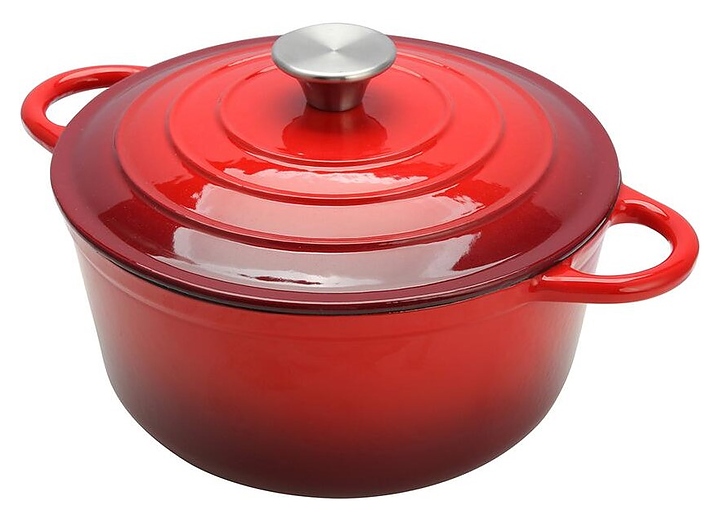 0a3db38f78e52ea987b0d7691780749f Кастрюля P.L. Proff Cuisine 81240513 6,5 л с крышкой, красная — изображение 1