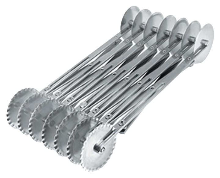 26b554fc01f86bc3088184e07516e59f Нож роликовый P.L. Proff Cuisine 94001017 двухсторонний, раздвижной, 10 лезвий, 500 мм — изображение 1