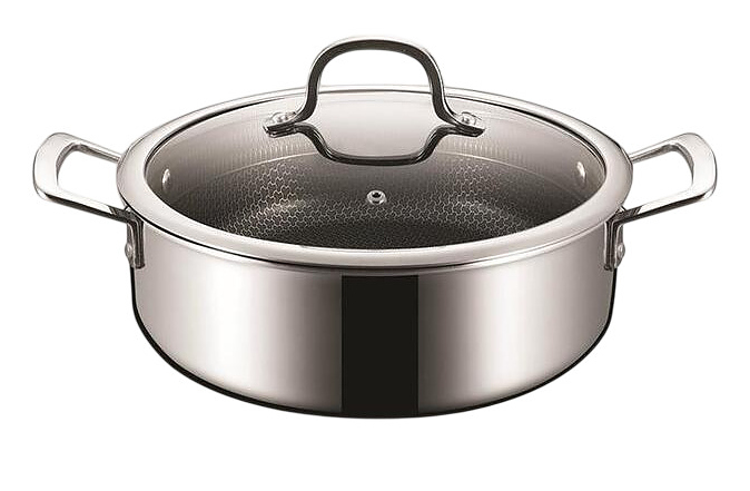 74eb7e965647c0272a55bb5a8daf7104 Кастрюля P.L. Proff Cuisine New Kitchen Grid 1.7 л 20х6 см нержавеющая сталь, индукция — изображение 1