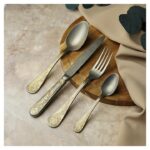 Ложка десертная P.L. Proff Cuisine Lord Vintage Style 17,2 см, матовая с золотом — изображение 3