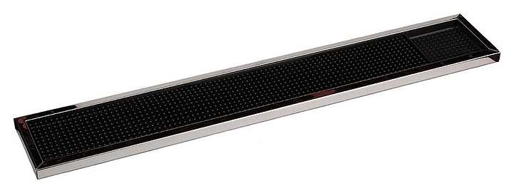88631a48b4be10c4becd7d0fa6d15c4c Коврик барный P.L. Proff Cuisine FBM-244 60,8х10 см (резина в оправе из нерж. стали) черный — изображение 1