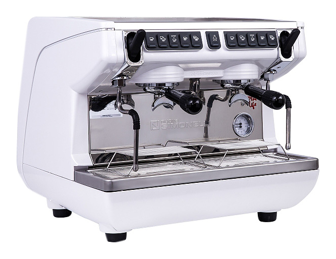 8acfd153bed3003c97d0abb9819af024 Кофемашина Nuova Simonelli Appia Life Compact 2 Gr V белая, высокие группы, экономайзер, автомат — изображение 1
