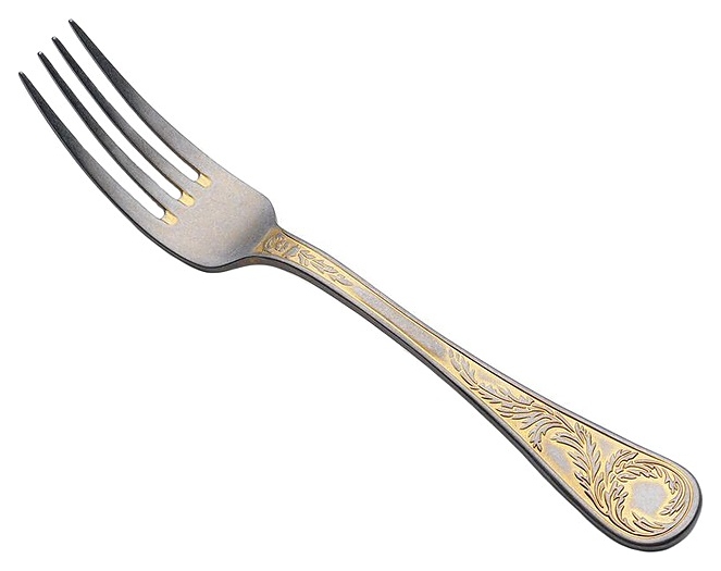 a35e047dd49cbdcf1fdd2eca95b079cf Вилка десертная P.L. Proff Cuisine Lord Vintage Style 17,5 см, матовая с золотом — изображение 1