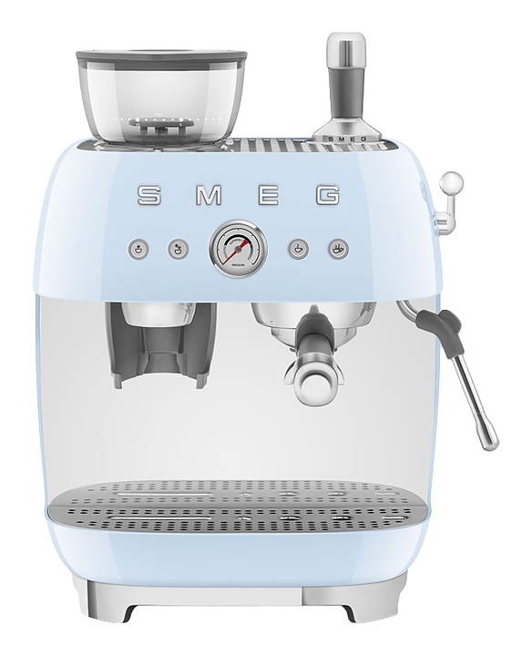 be212b2f928fdf8549aa5960eba31efb Эспрессо кофемашина SMEG EGF03PBEU пастельная голубая — изображение 1