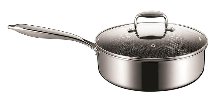 c745a313294509b23225e73f46636482 Сотейник P.L. Proff Cuisine New Kitchen Honeycombs 81280245 1.7 л d 20 см h 6 см нержавеющая сталь, индукция — изображение 1