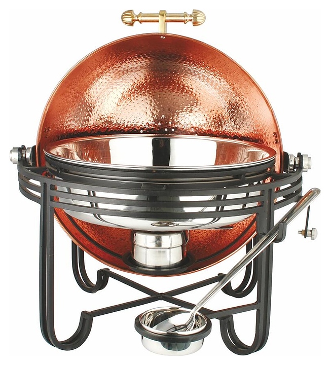 e4c464dfff44e2d7d954446495f724c0 Чафинг-диш P.L. Proff Cuisine Hotelware Copper 7 л (нерж. сталь с медным покрытием) антик на подставке (металл) — изображение 1