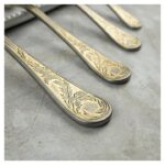 Ложка десертная P.L. Proff Cuisine Lord Vintage Style 17,2 см, матовая с золотом — изображение 6