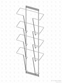 Стойка/стенд/сетка из металлической сетки Гефест Дисплей 4 ячейки А4 вертикальный