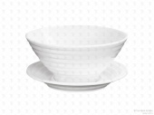 Столовая посуда из фарфора Wilmax миска с блюдцем WL-991146 (15 см)