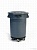 Контейнер для мусора Rubbermaid FG263200GRAY в комплекте с крышкой и подставкой на колесах (121,1л)