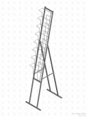 Стойка/стенд/сетка из металлической сетки Гефест Буклетница складная с дисплеем 8 ячеек А4 вертикальная